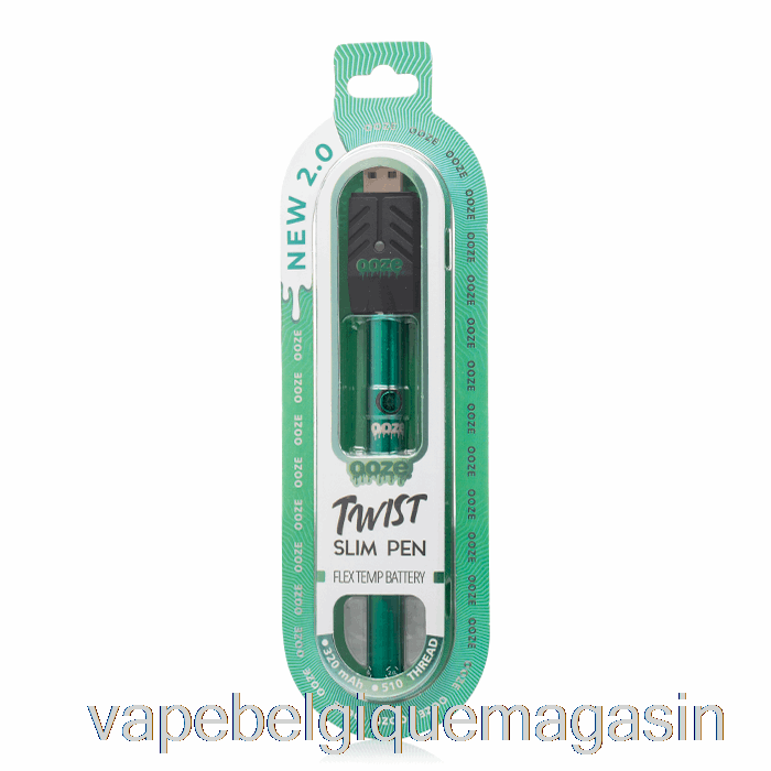 Vape Belgique Ooze Slim Twist Pen 2.0 Flex Temp Batterie Aqua Sarcelle